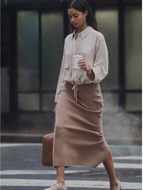 NWT Anthropologie Maeve Colette Sweater Knit Maxi Skirt Size Petite Medium MP